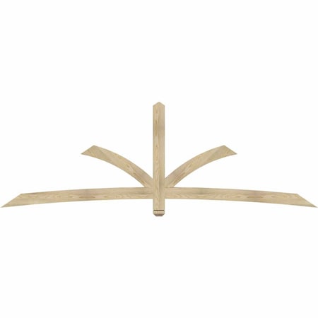 Ekena Millwork Davenport Rough Sawn Timber Gable Bracket, Douglas Fir, 108"W x 36"H x 2"D x 4"F, 8/12 Pitch GBW108X36X0204DAV00RDF